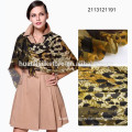 Leopard Printed Pure Wool Lady Scarf